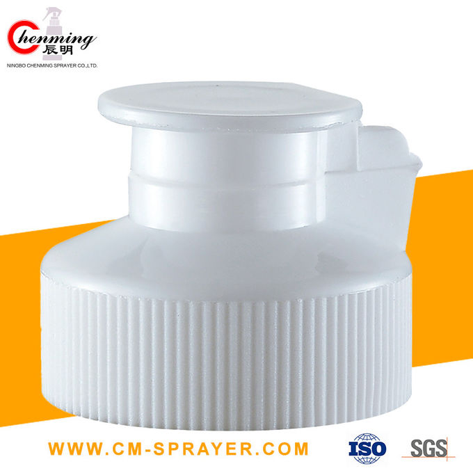 38-400 lagerte 24/410 weißer Faden-runder gewellter Rock Flip Top Caps Child Resistants 24mm 38mm schwenkbar 1